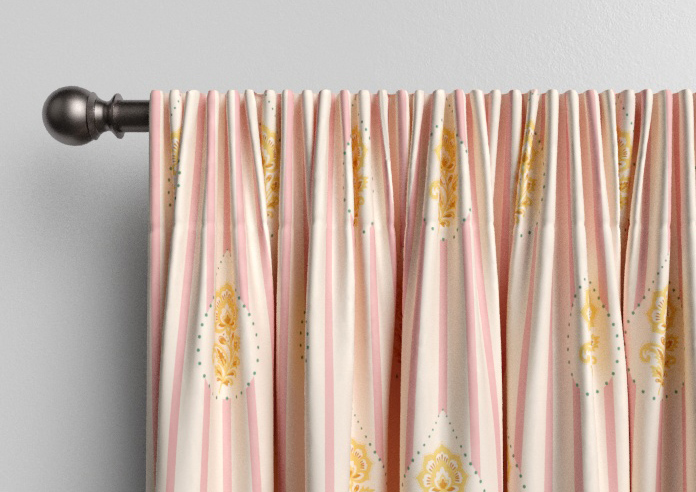 Petal & Block Bolli Stripe, Marigold - Made to Measure Curtains - Image 9